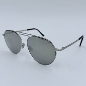 NEW Cutler and Gross 1309S 002 Sunglasses Silver Black Aviator Italy 56-16-140